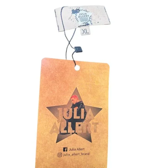 Julia Allert Black Midi Dress Floral Appliqué XL NWT - Picture 4 of 6